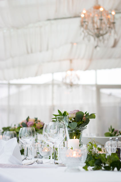 Center piece on a wedding table symbolizing the wedding planning services offered by The After in Waterloo and Kitchener.