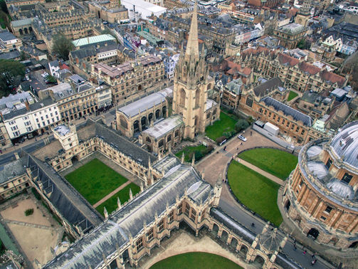 Aerial view of the University of Oxford