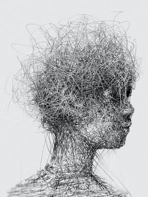 person made up of string