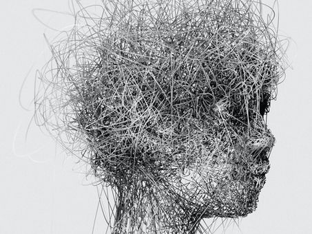 person made up of string
