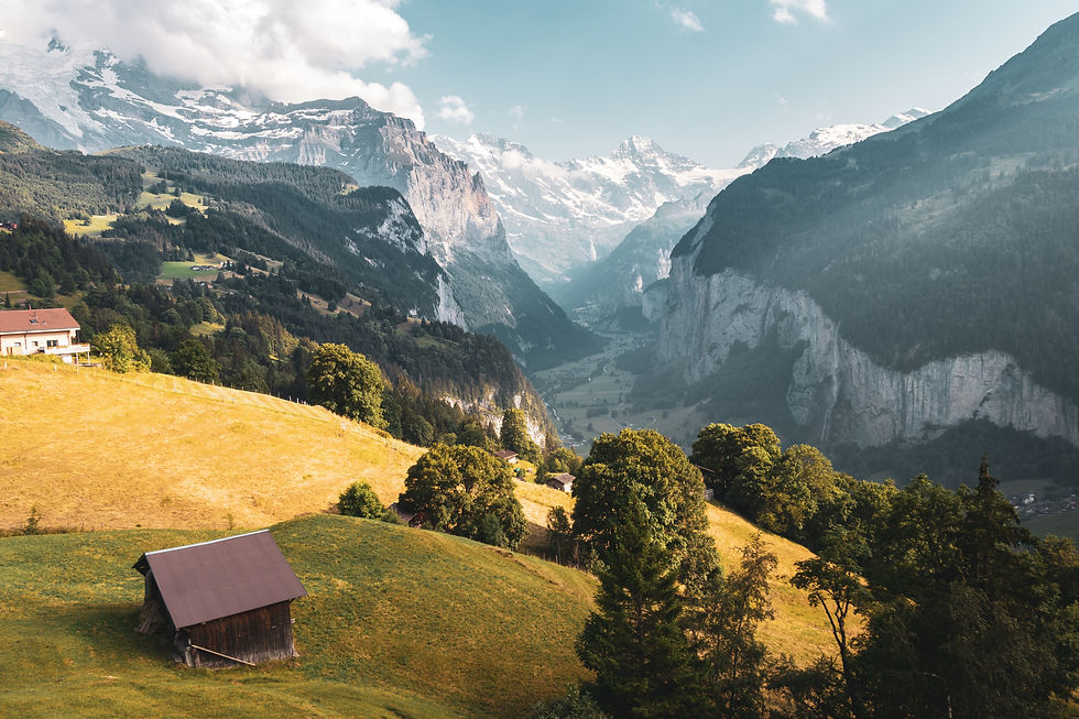 View of the Lauterbrunnen valley, Switzerland