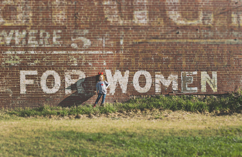 For women painted on wall