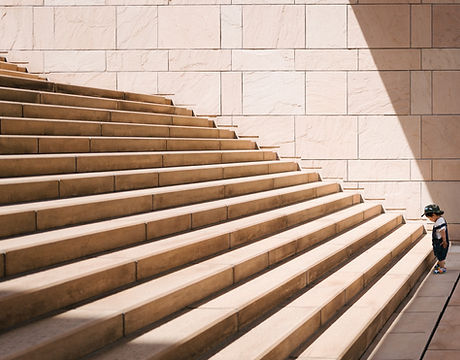 stairs with sun on them. Image by Jukan Tateisi