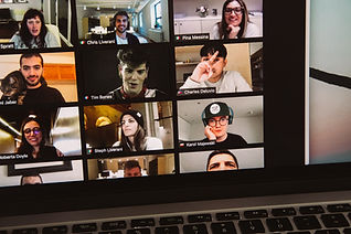 Zoom participants in a group discussion.