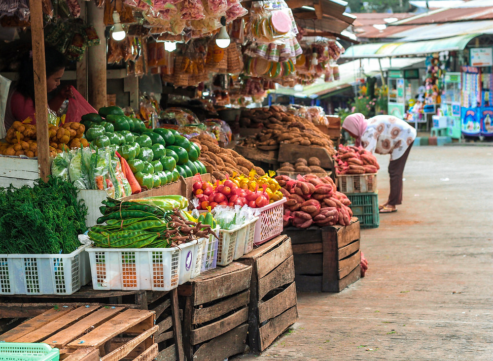 produce market in Bali Indonesia