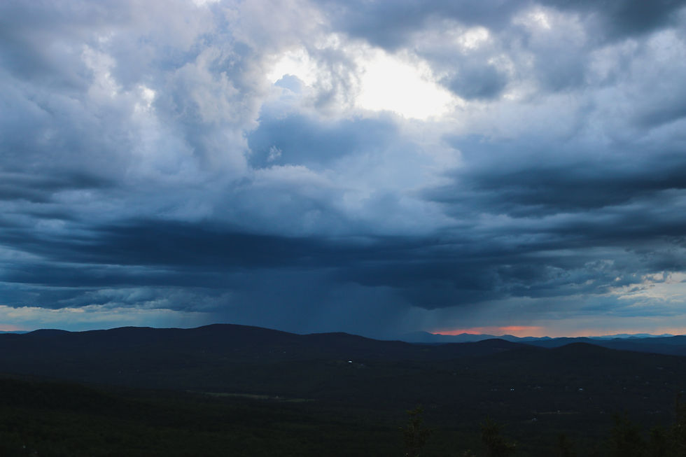 Rain clouds - Humans have able to predict rainfall events very accurately based on cloud forecasts.