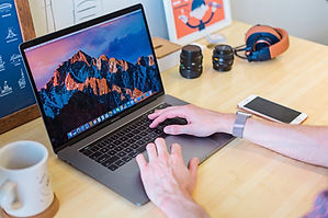 Typing on Laptop