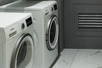 white washer and dryer machines