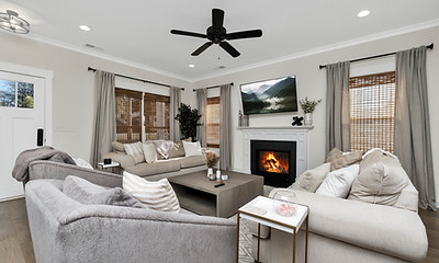 Ceiling fan installation in Boise home by Terra 49 Handyman