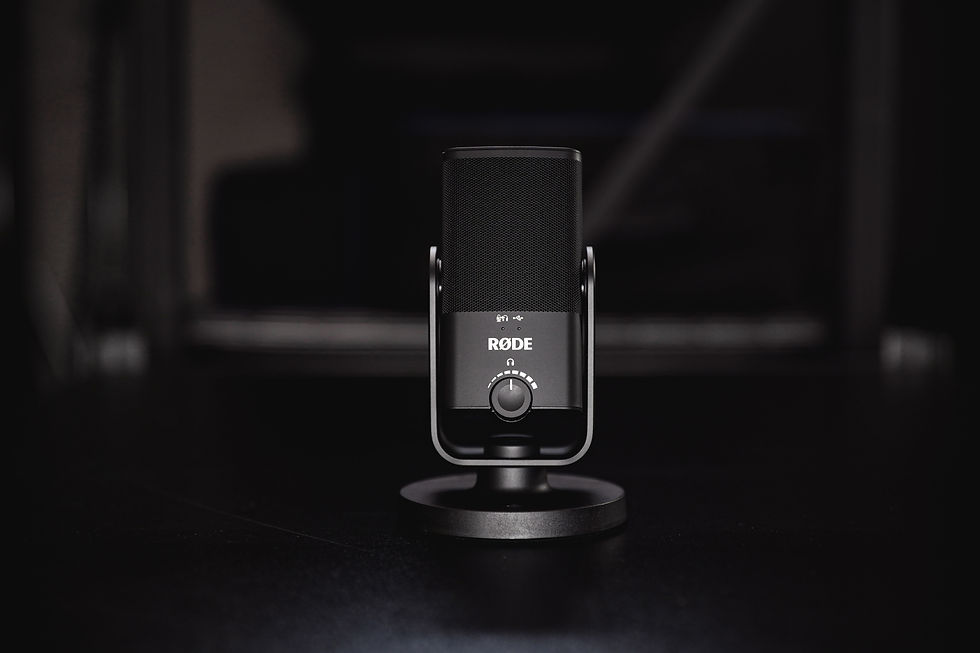 Black Microphone sitting alone