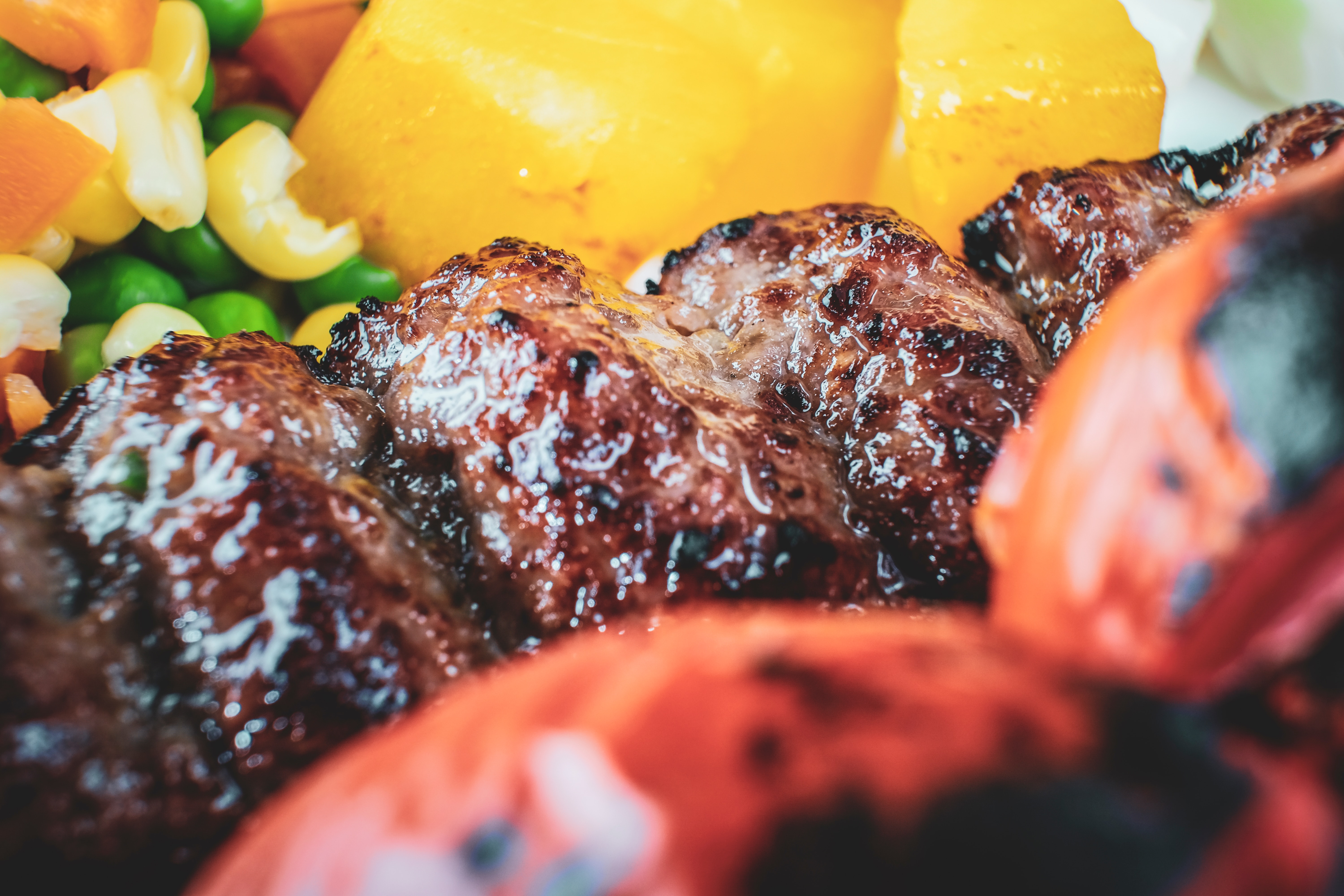 Arranged Food and Objects