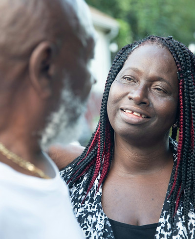 Oasis Care support worker building positive relationships with a resident in specialist residential care.