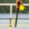 Pickleball player holding racket and ball