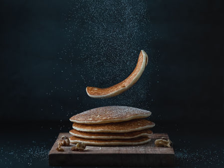 Pancakes au jambon fromage.