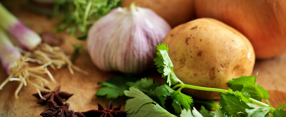 Ayurvedic herbs and spices as used by Ayurvedic Practitioner and Holistic chef Faith Warner during AyurLife UK's Introduction to Ayurvedic Cooking Course.
