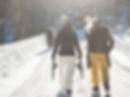 couple walking on snow