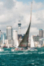 Sailboat in Auckland's Waitamata Harbour competing in a Major Event