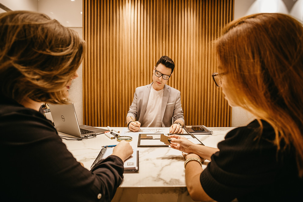 business man job training employees
