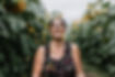 Happy women in a sunflower field