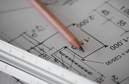 Building plans and pencil