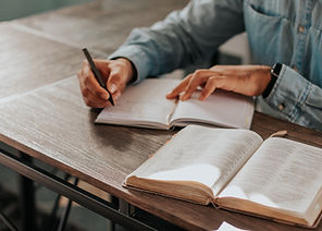Image of someone studying a bible