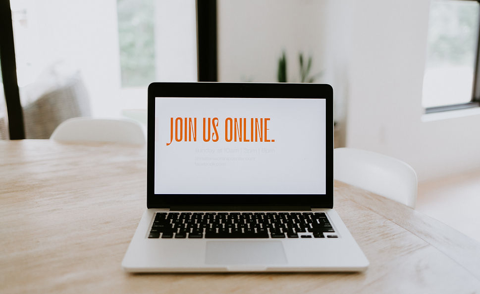 Image of a laptop inviting visitors to access telepsychiatry services online in Arizona