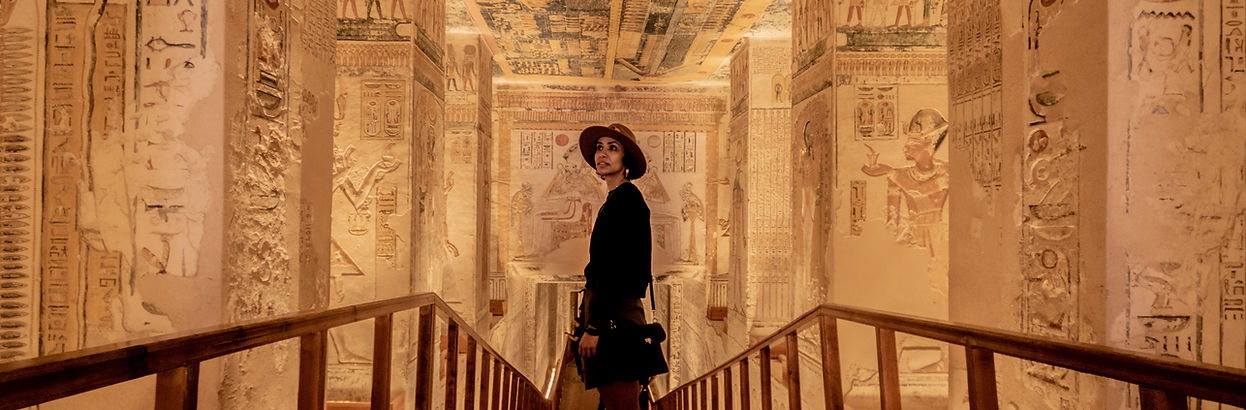 The First Tomb in the Valley of the Kings, carved into the mountain cliffs near Luxor, Egypt