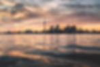 Skyline of the City of Toronto during sunset