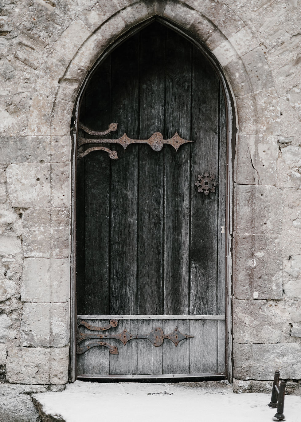 large wooden door