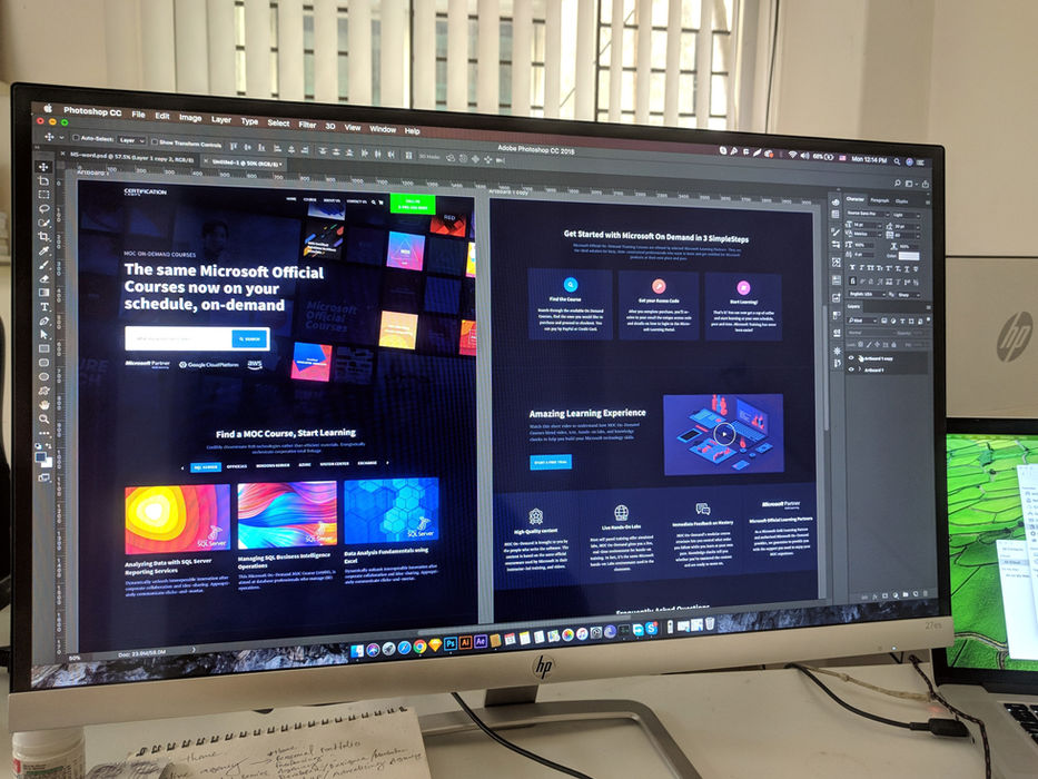 Professional Website Design on Photoshop