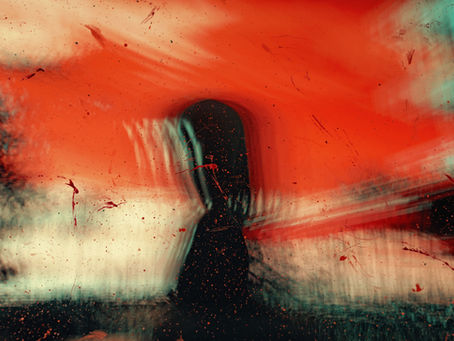 Abstract art with figure in the middle