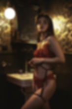 Vintage Sexy Woman in red Dessous