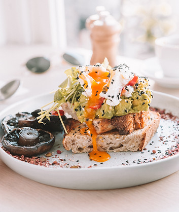 Breakfast, eggs on toast