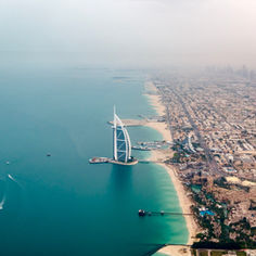 Jumeirah beach in Dubai, the start of our virtual Dubai 10km run