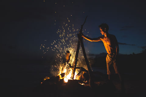 Bonfire on beach