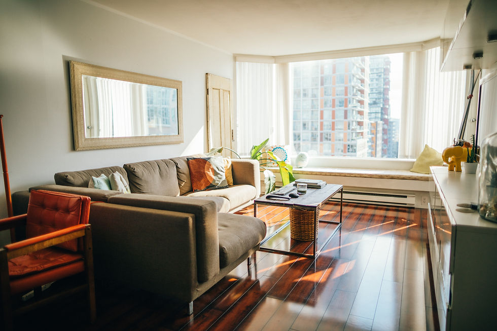 inside a livingroom at Ash Street Cooperative