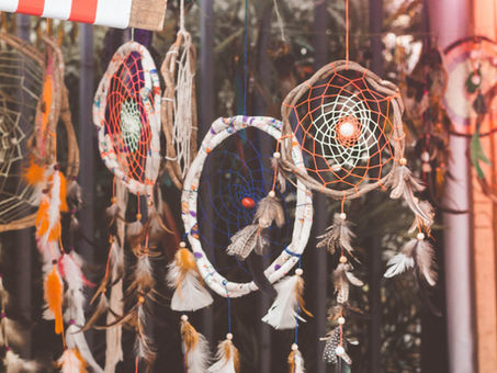Mission redecoration @ Dream catcher- a sleep protector or just a decorative piece of wall hanging.