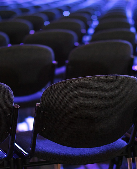 Organized concert chairs after an event has ended