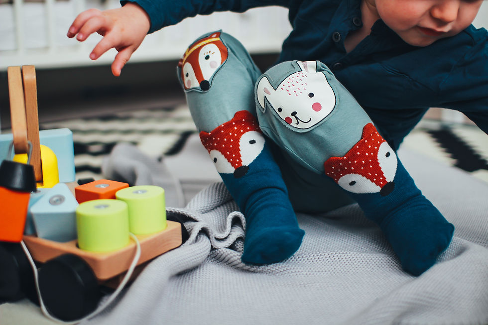 child playing with toys