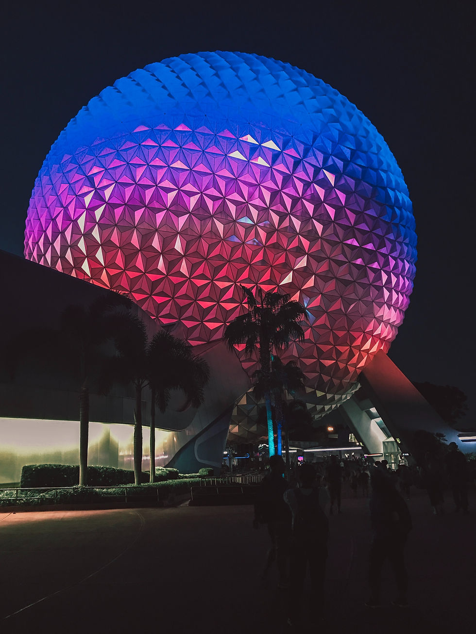 the golf ball-shaped dome at EPCOT