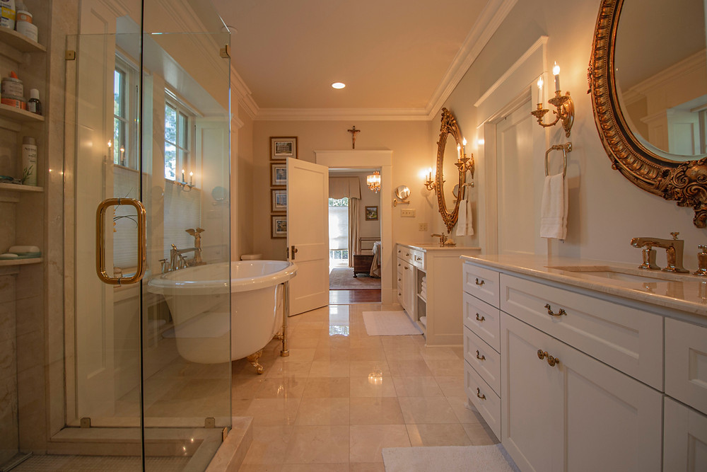 modern bathroom with electrical extras