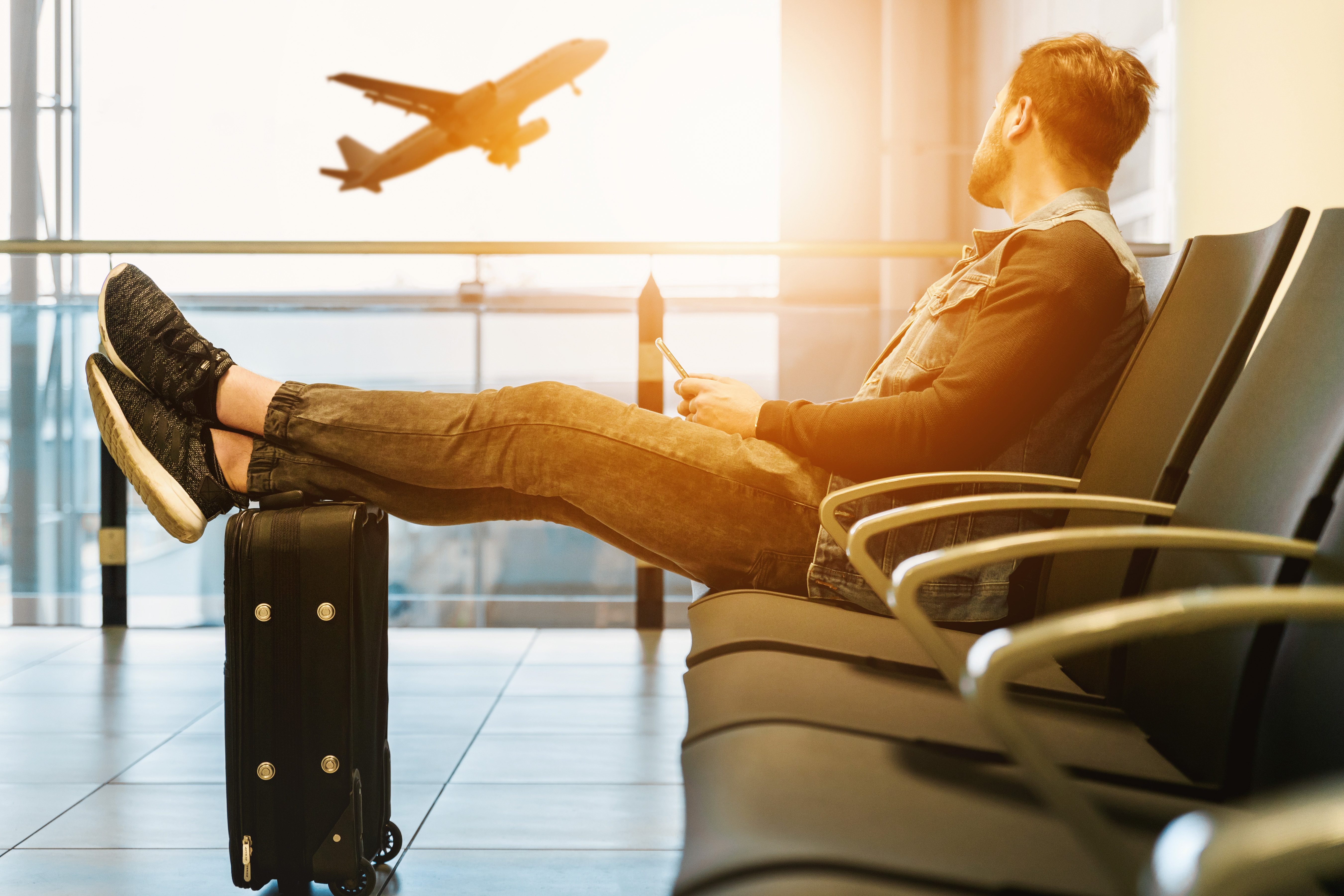 Travelers enjoying a scenic destination