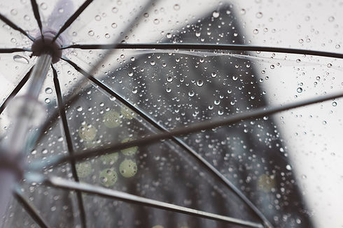 Umbrella in rain