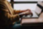 Woman working on laptop