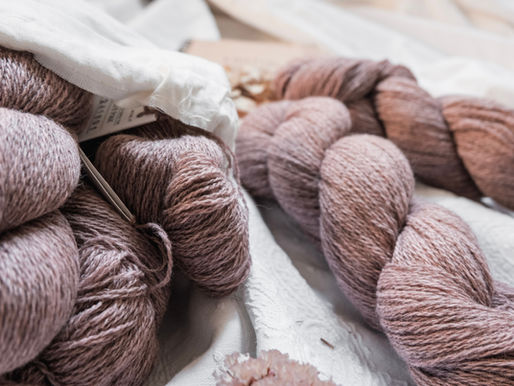 Neutral Toned Yarns on Table