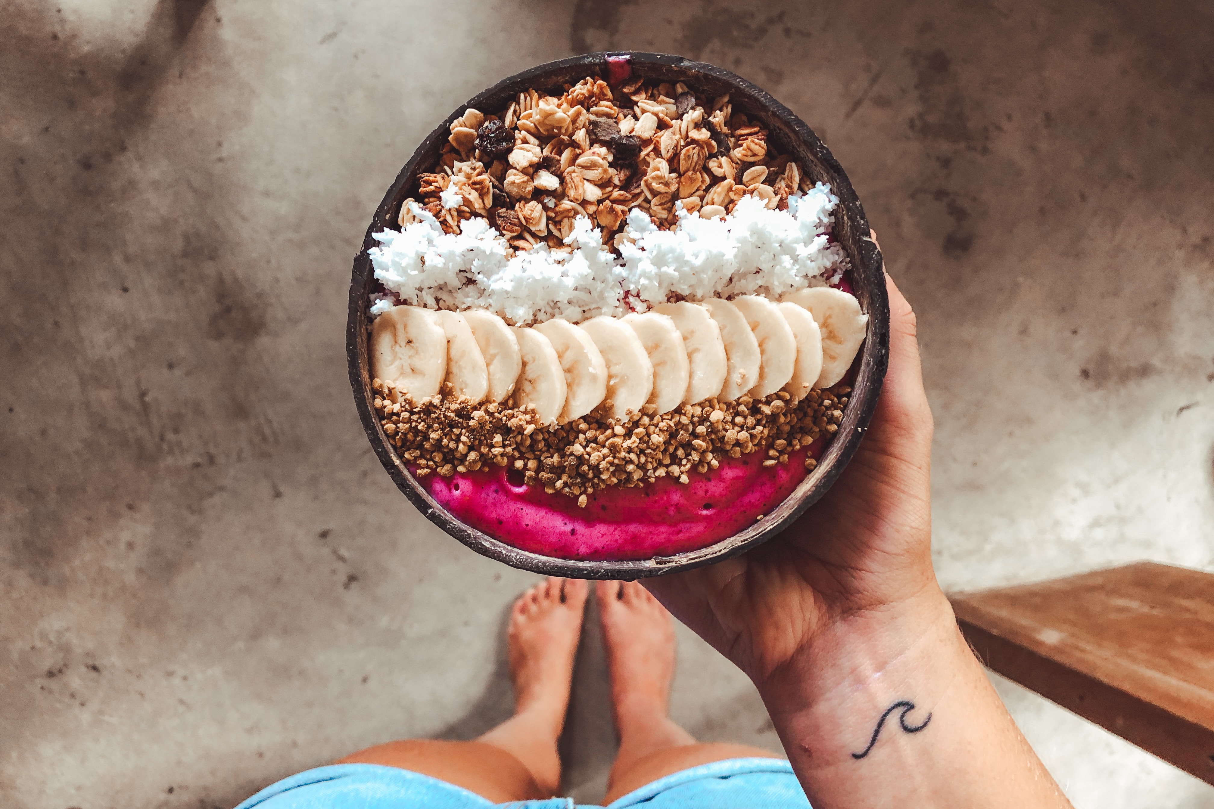Making a smoothie bowl with vegan chef Elyce Jacobson