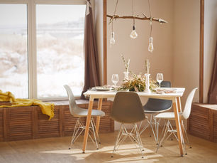 home dining room with a lot of natural light