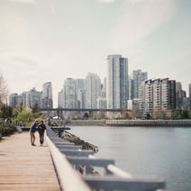 Walking into the city of Vancouver