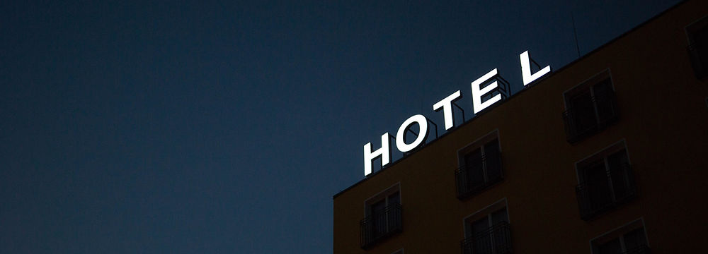 Hotel neon sign