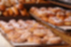 Trays of sufganiyot for Hanukkah